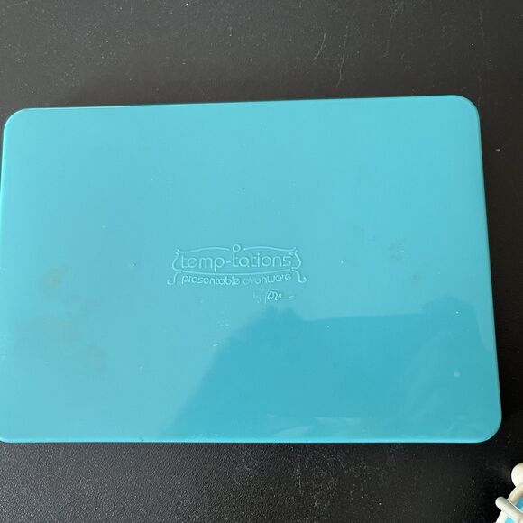 Temp-Tations Presentable Ovenware By Tara Roses 1Qt Loaf Pan Cover Trivet & Rack - Picture 6 of 9